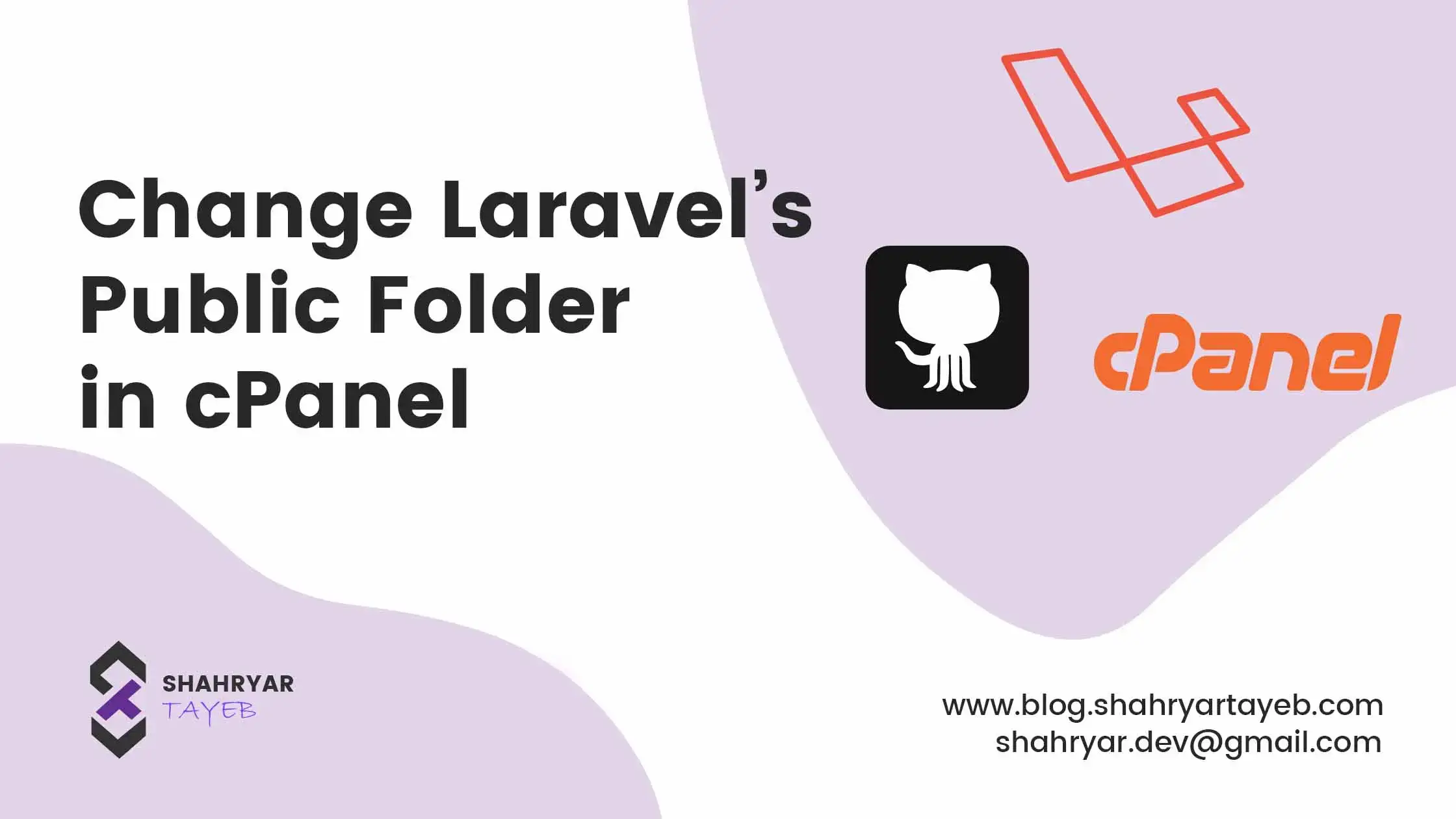 article 'How to change the default public folder path in Laravel and upload files to it for cPanel deployment' banner