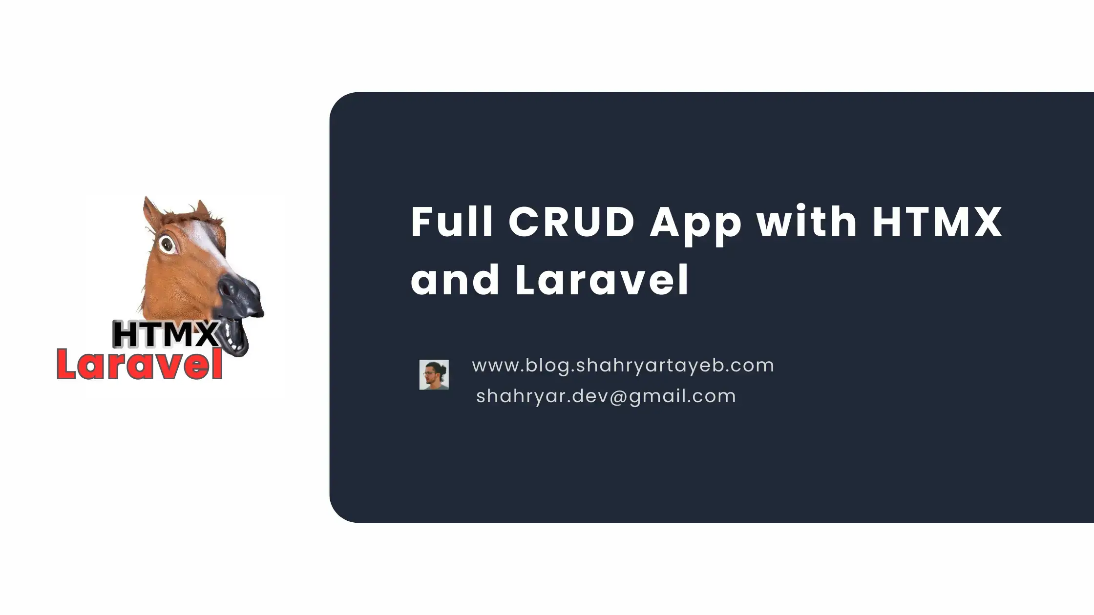 article 'Full CRUD App with HTMX and Laravel' banner